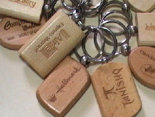 wood keychains