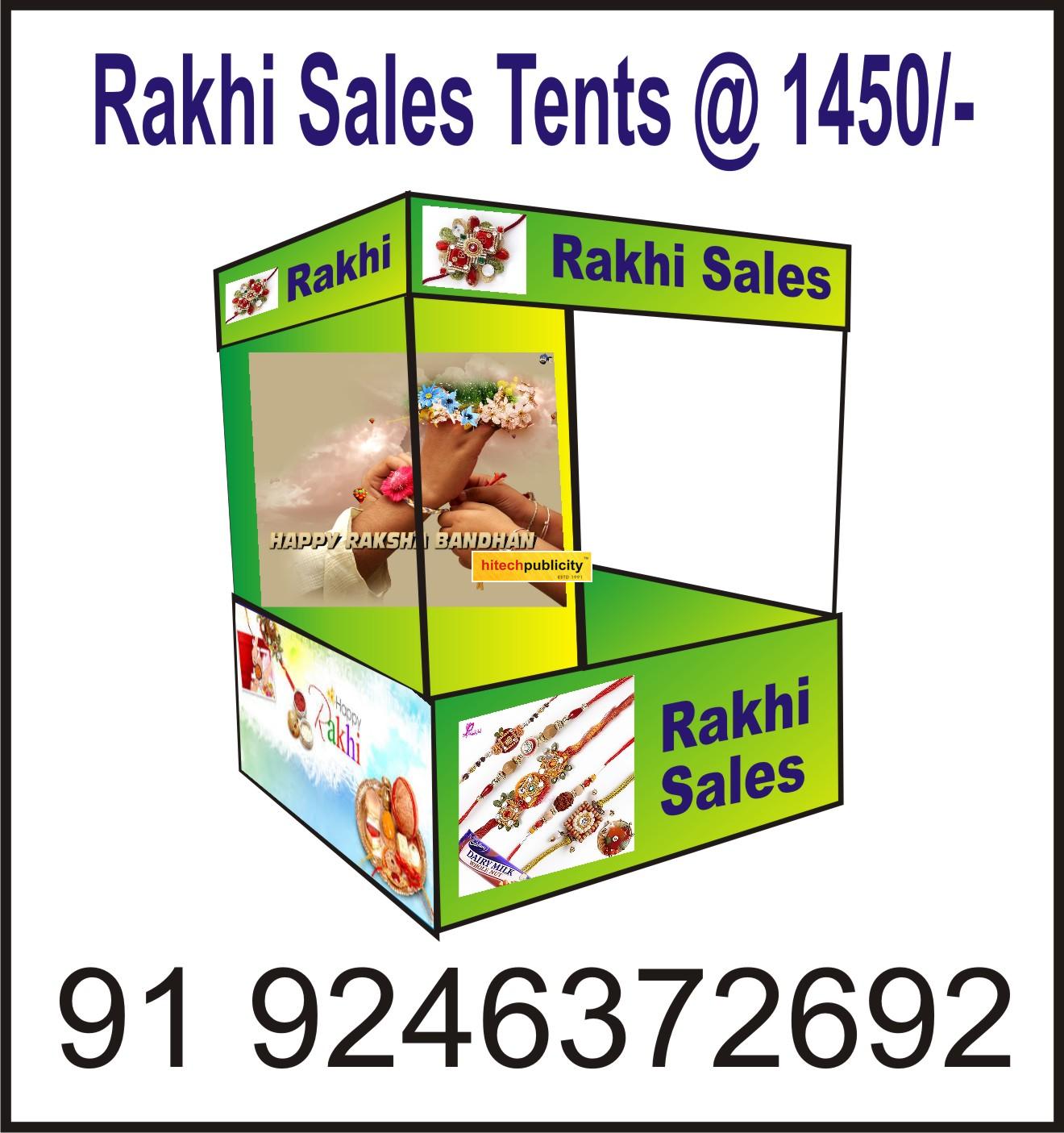 rakhi sales tents counters